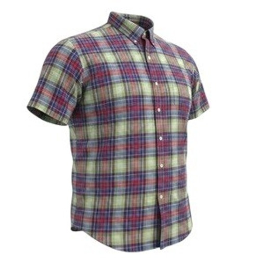 Daniel Cremieux Mens 3X Big Shirt Multicolor Plaid Short Sleeve Button Up Cotton